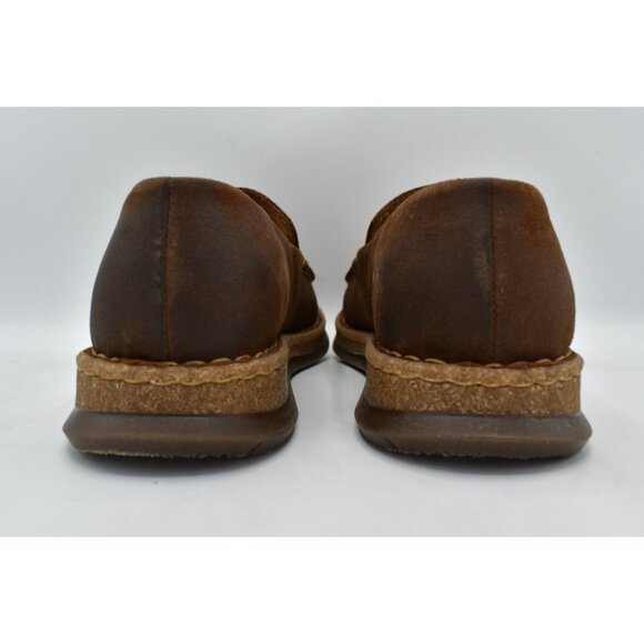 Born Men 9 Baylor Brown Glazed Ginger Distressed Suede Slip On Casual Shoes main image 4